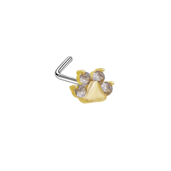 Nose Nail Piercing Jewelry Stainless Steel Animal Spider Scorpion Cat Claw Heart Inlaid Zircon Diamond Style