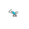 Nose Nail Piercing Jewelry Stainless Steel Animal Spider Scorpion Cat Claw Heart Inlaid Zircon Diamond Style