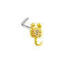 Nose Nail Piercing Jewelry Stainless Steel Animal Spider Scorpion Cat Claw Heart Inlaid Zircon Diamond Style
