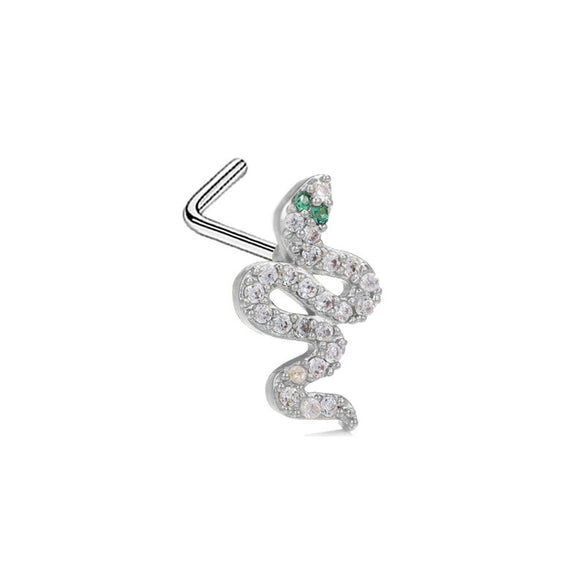 Nose Nail Piercing Jewelry Stainless Steel Animal Spider Scorpion Cat Claw Heart Inlaid Zircon Diamond Style