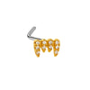 Nose Nail Puncture Jewelry Stainless Steel Heart Shaped With White Zircon