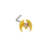 Nose Nail Puncture Jewelry Stainless Steel Heart Shaped With White Zircon