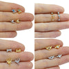 Nose Nail Puncture Jewelry Stainless Steel Heart Shaped With White Zircon