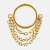 Nose Ring And Ear Ring Stainless Steel Geometric Electroplated