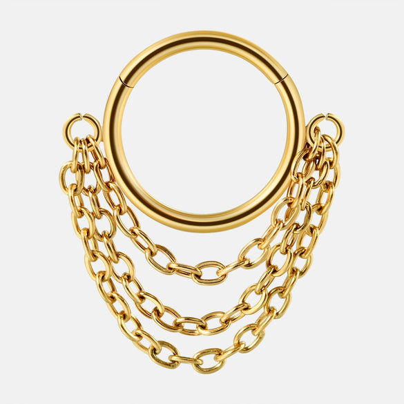 Nose Ring And Ear Ring Stainless Steel Geometric Electroplated