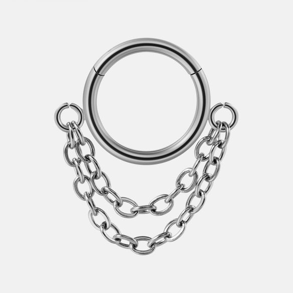 Nose Ring And Ear Ring Stainless Steel Geometric Electroplated