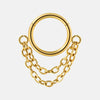 Nose Ring And Ear Ring Stainless Steel Geometric Electroplated