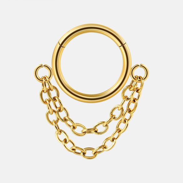 Nose Ring And Ear Ring Stainless Steel Geometric Electroplated