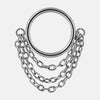 Nose Ring And Ear Ring Stainless Steel Geometric Electroplated