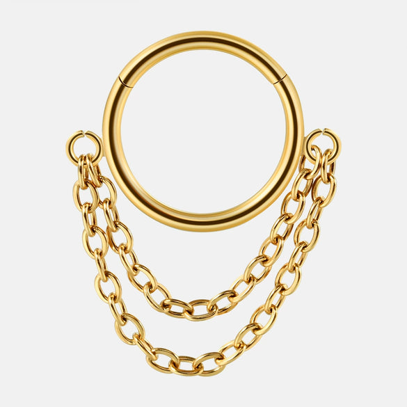 Nose Ring And Ear Ring Stainless Steel Geometric Electroplated