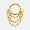 Nose Ring And Ear Ring Stainless Steel Geometric Electroplated