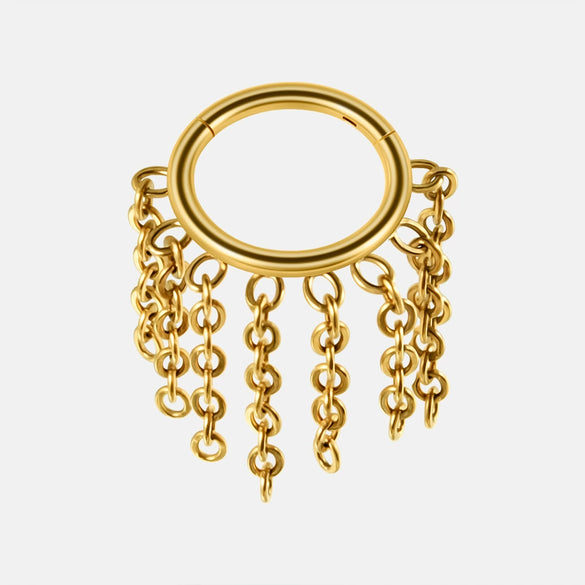 Nose Ring And Ear Ring Stainless Steel Geometric Electroplated