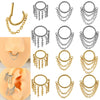 Nose Ring And Ear Ring Stainless Steel Geometric Electroplated