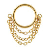 Nose Ring And Ear Ring Stainless Steel Geometric Electroplated