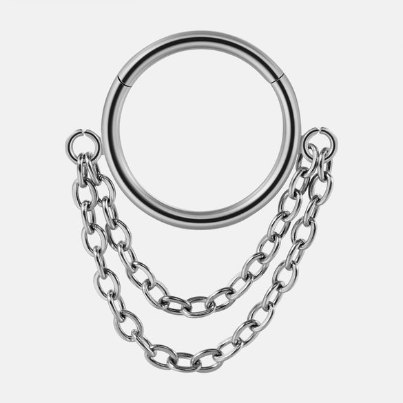 Nose Ring And Ear Ring Stainless Steel Geometric Electroplated