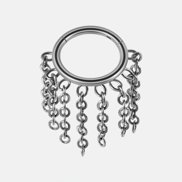 Nose Ring And Ear Ring Stainless Steel Geometric Electroplated