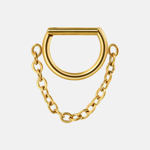 Nose Ring And Ear Ring Stainless Steel Geometric Electroplated
