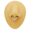 Nose Ring And Ear Ring Stainless Steel Heartshaped And Fivepointed Star Puncture Ornaments With Diamond Design Simple Style