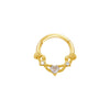 Nose Ring And Ear Ring Stainless Steel Heartshaped And Fivepointed Star Puncture Ornaments With Diamond Design Simple Style