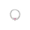 Nose Ring And Ear Ring Stainless Steel Heartshaped And Fivepointed Star Puncture Ornaments With Diamond Design Simple Style