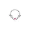 Nose Ring And Ear Ring Stainless Steel Heartshaped And Fivepointed Star Puncture Ornaments With Diamond Design Simple Style