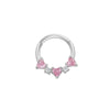 Nose Ring And Ear Ring Stainless Steel Heartshaped And Fivepointed Star Puncture Ornaments With Diamond Design Simple Style