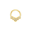 Nose Ring And Ear Ring Stainless Steel Heartshaped And Fivepointed Star Puncture Ornaments With Diamond Design Simple Style