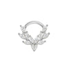 Nose Ring And Ear Ring Stainless Steel Heartshaped And Fivepointed Star Puncture Ornaments With Diamond Design Simple Style