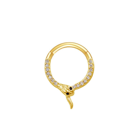 Nose Ring And Ear Ring Stainless Steel Heartshaped And Fivepointed Star Puncture Ornaments With Diamond Design Simple Style
