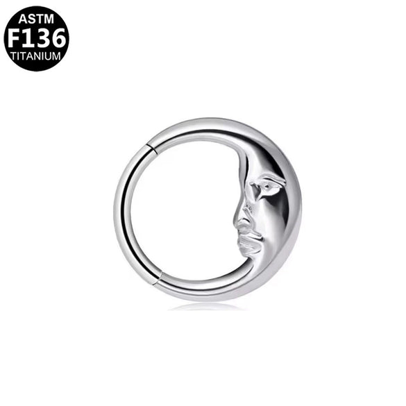 Nose Ring Earrings Titanium Steel Versatile Geometric Star Shape Electroplated
