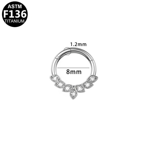 Nose Ring Earrings Titanium Steel Versatile Geometric Star Shape Electroplated