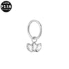Nose Ring Earrings Titanium Steel Versatile Geometric Star Shape Electroplated