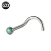 Nose Ring Jewelry G23 Titanium Round Shaped Set With Diamonds
