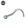 Nose Ring Jewelry G23 Titanium Round Shaped Set With Diamonds