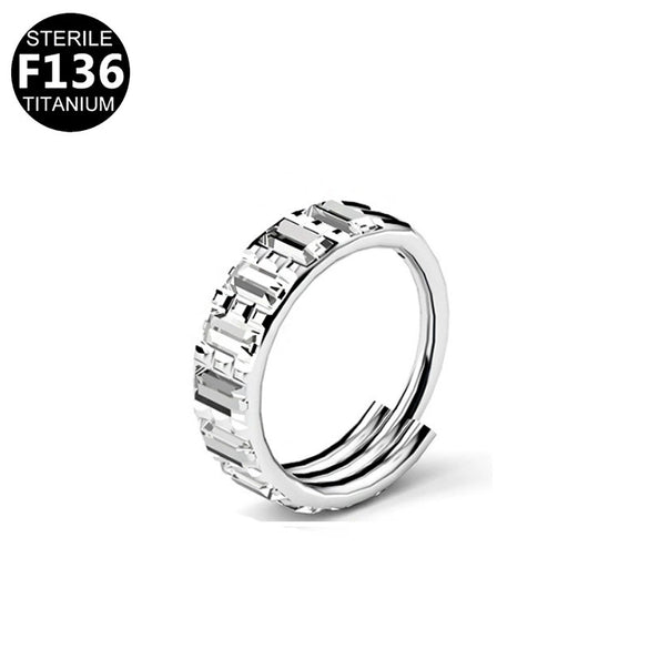 Nose Ring Jewelry Stainless Steel Heart Shape Inlaid With Diamonds