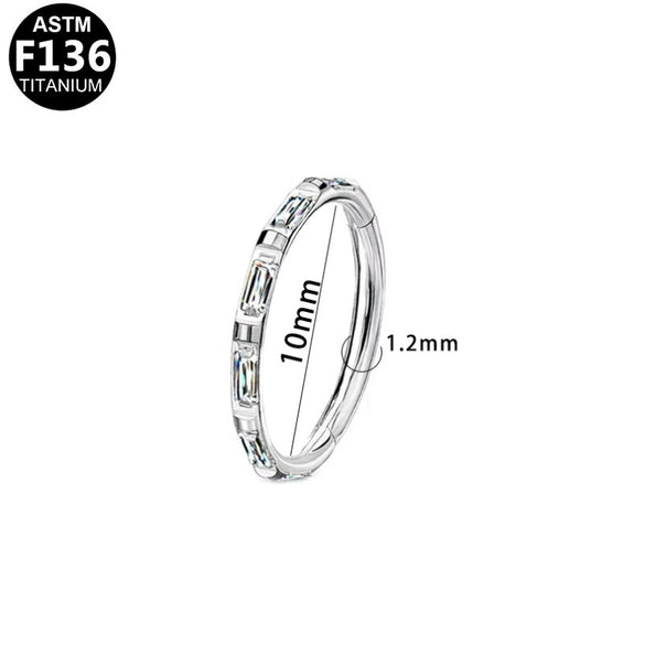 Nose Ring Jewelry Stainless Steel Heart Shape Inlaid With Diamonds