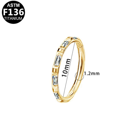 Nose Ring Jewelry Stainless Steel Heart Shape Inlaid With Diamonds