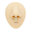 Nose Ring Jewelry Stainless Steel Heart Shape Set With Diamonds Punk Style