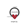 Nose Ring Jewelry Stainless Steel Heart Shape Set With Diamonds Punk Style