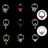 Nose Ring Jewelry Stainless Steel Heart Shape Set With Diamonds Punk Style