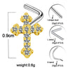Nose Ring Piercing Jewelry Stainless Steel Heartshaped Butterfly Bow Electroplating