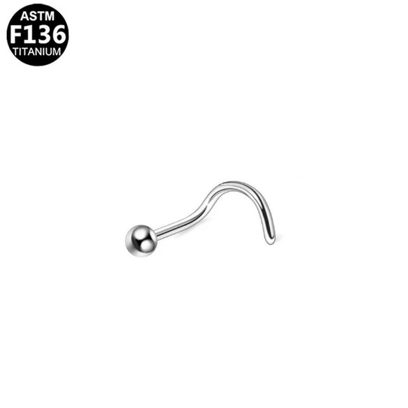 Nose Ring Titanium Alloy Stainless Steel Diamond Minimalist Shape Piercing Jewelry