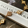 Novelty Four Leaf Clover Copper Plating 18k Gold Plated Bracelets