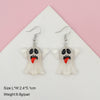 Novelty Halloween Pumpkin Skull Ghost Earrings Fun Resin And Plastic Statement Jewelry For Costume And Party Dress Up