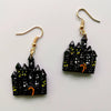 Novelty Resin Halloween Earrings With Pumpkin Skull Ghost And Cat Designs Exaggerated Costume Jewelry Accessories