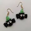 Novelty Resin Halloween Earrings With Pumpkin Skull Ghost And Cat Designs Exaggerated Costume Jewelry Accessories