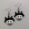 Novelty Resin Halloween Earrings With Pumpkin Skull Ghost And Cat Designs Exaggerated Costume Jewelry Accessories
