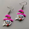 Novelty Resin Halloween Earrings With Pumpkin Skull Ghost And Cat Designs Exaggerated Costume Jewelry Accessories