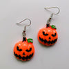 Novelty Resin Halloween Earrings With Pumpkin Skull Ghost And Cat Designs Exaggerated Costume Jewelry Accessories