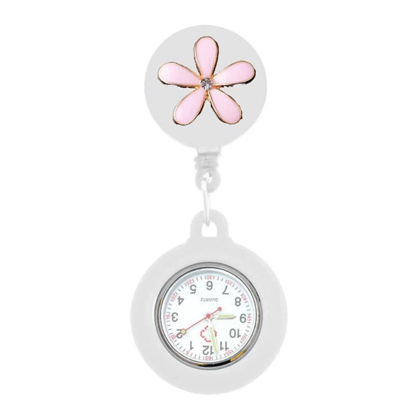 Nurse Watch Alloy Case Silicone Strap Stainless Steel Clasp Round Dial Small Fresh Style